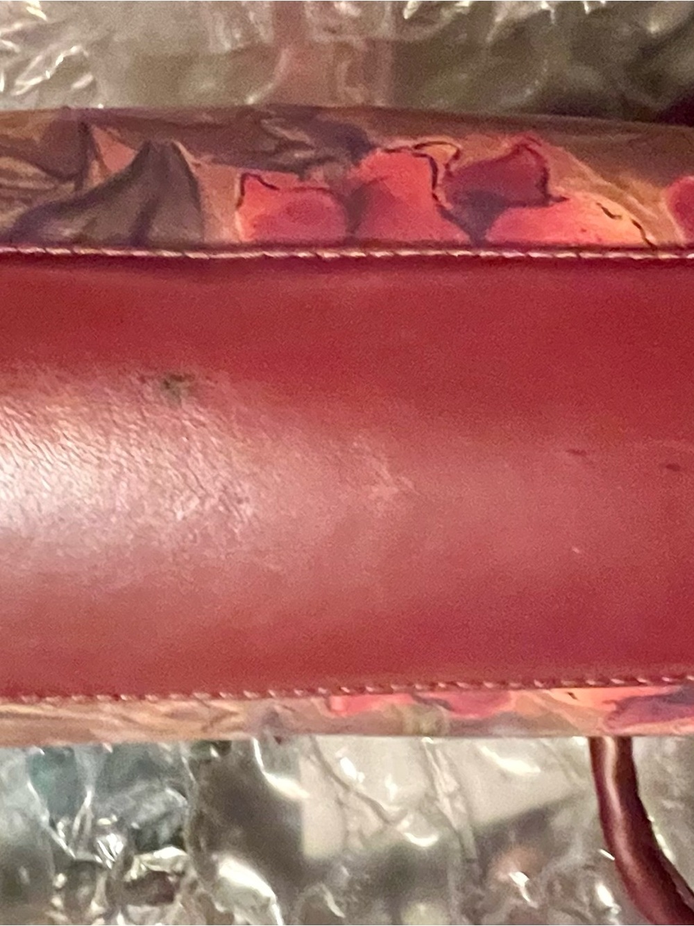 Patricia Nash Floral-Print Shoulder Bag with Burgundy Accents, - Picture 5 of 6